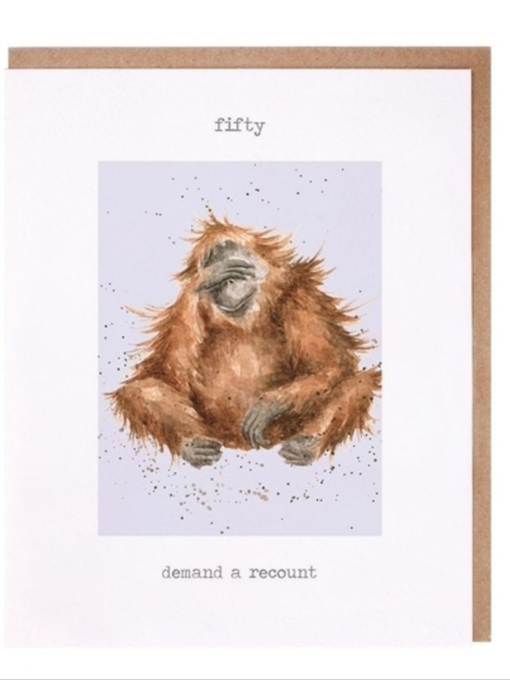 50th Birthday Card by WRENDALE Monkey "Demand A Recount" FREE W $25 PURCHASE - Picture 3 of 4
